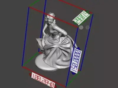 Dancing girl 3D print model