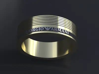 Enamel ring with logo cnc  or 3D print model