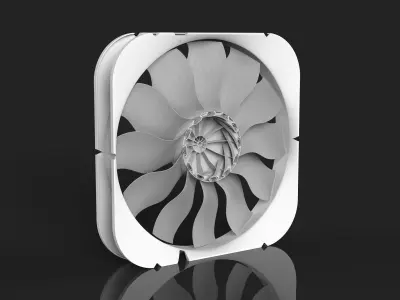 20in Fan Blade and Hub Assembly - Lightweight PLA Print Ready 3D print model