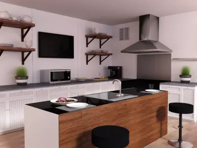 Kitchen design - design 3D model