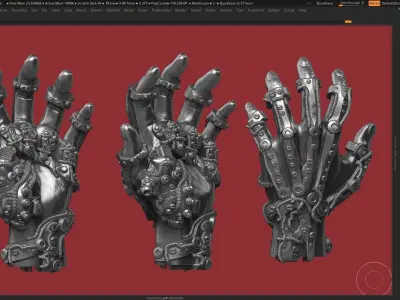 Robot hand a01 3d print model 3D print model