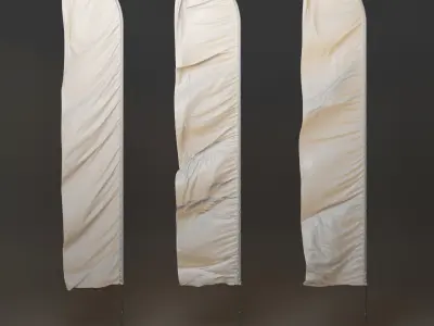 Flagstaff Collection feather flags 3D model