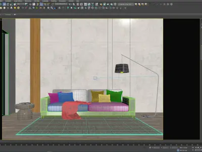 interior living room scene 42 3D model