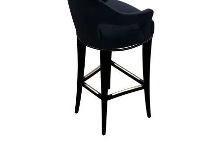 Barchair bar stool - velvet 3D model