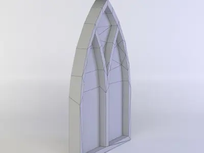 Window gothic - gothic Low-poly 3D model