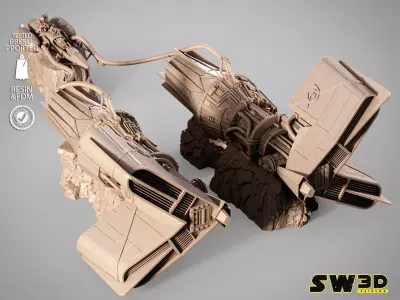 STAR WARS Sebulba Podracer Sculpture 3D print model