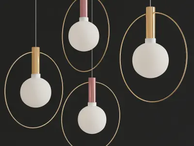 Chandelier 3d model collection 10 Pieces Low-poly 3D model