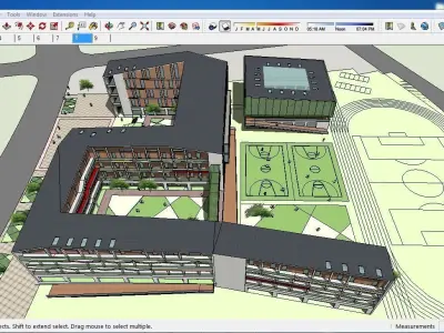 Sketchup School and University G1 3D model