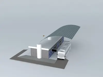 BRT Terminal Free 3D model