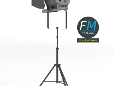 DMX stage light on tripod 1 3D model