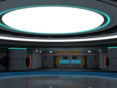 Sci Fi Corridor SPaceship 3D model