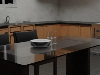 Modern kitchen 3D model 3D model