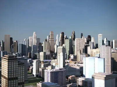 City 09 Low-poly 3D model