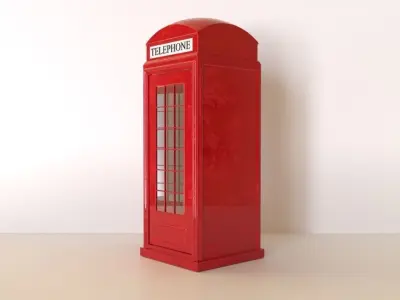 The red telephone box Free 3D model