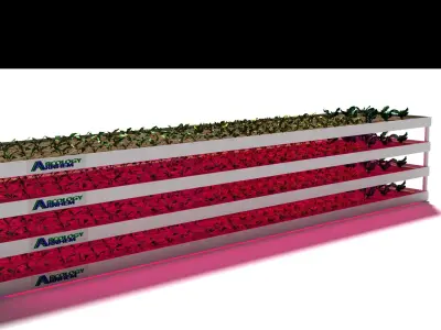 3D Realistic indoor vertical farming Low-poly 3D model