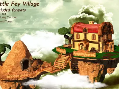 Little Fey Village 3D model