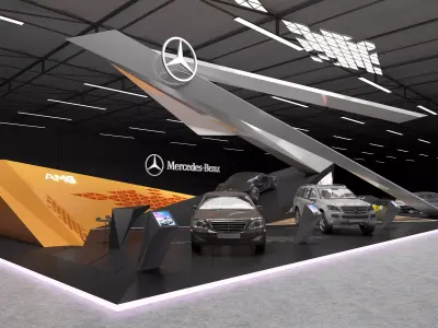 Exhibition Stand Stall Booth Low-poly 3D model