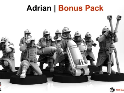 Valour Korps - Heavy Artillery Crew 3D print model