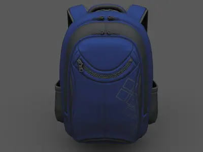 Backpack human ver5 Low-poly 3D model