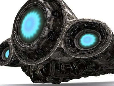 3DRT - Norad Battleship - Betan Low-poly 3D model