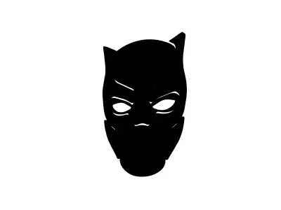 Black Panther Symbol V1 005 Low-poly 3D model