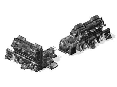 Machinery - Wall - Operating Wall 02 3D model