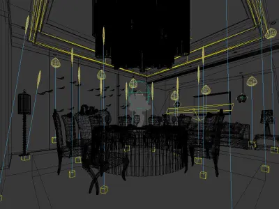 Business Restaurant - Coffee - Banquet  189 3D model