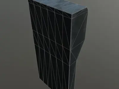 External Internal Black Intercom Free low-poly 3D model