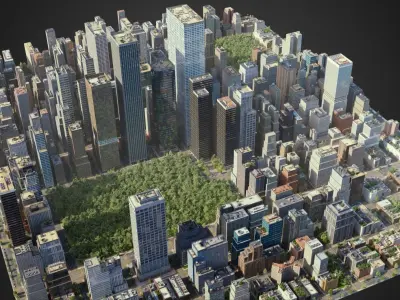 Realistic City R4 3D model