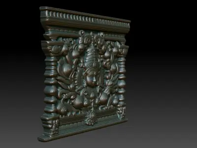 Indian Temple Wall basrelief 05 240613 3D print model