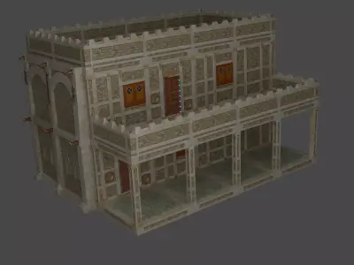 Fantasy medieval house 01 Free low-poly 3D model