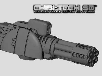 CHIBI-TECH SD - AU-88 CHAINGUN SOLO 3D print model