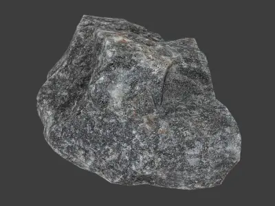 Gravel 2 rock Low-poly 3D model