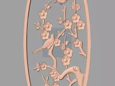 European furniture 3D relief models for CNC wood engraving E240 3D model