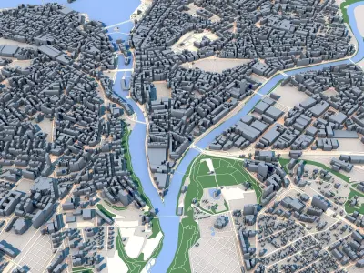 Geneva City Switzerland 3D model