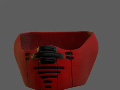 Gas mask helmet 3d model scifi Low-poly  Low-poly 3D model 195