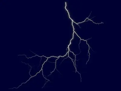 Realistic 3D Lightning CA-03 Low-poly 3D model