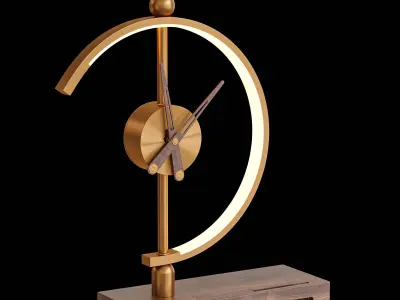 Khonsu Clock Lamp Low-poly 3D model