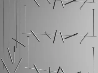 Modern Esprit single ceiling Light 3D model