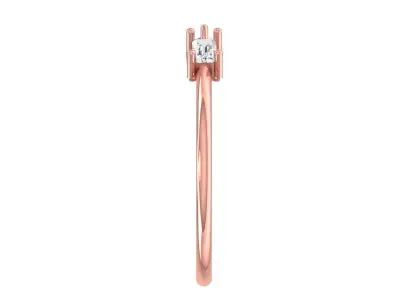 Women Open End Light Weight Band Ring 3D print model 4