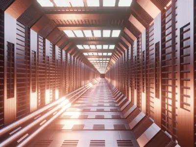 Sci-Fi Hallway 3D model