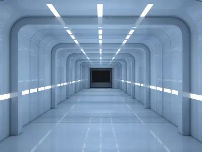 Sci Fi Tunnel 3D model 25