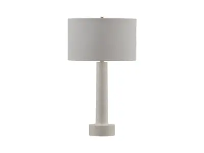 Italian Flared Column Limestone Table Lamp 3D model