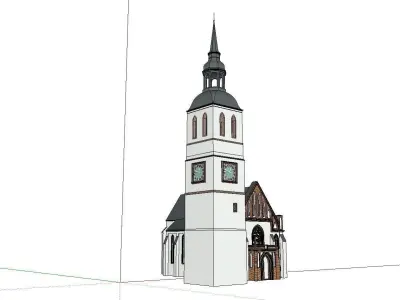 Architecture-Religion-God-Culture-Temple-0297 church with ste... 3D model