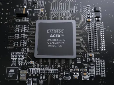 Electronic Chip Circuit 3D model