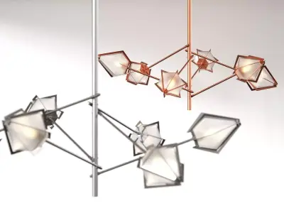 Harlow Spoke Chandelier S 3D model