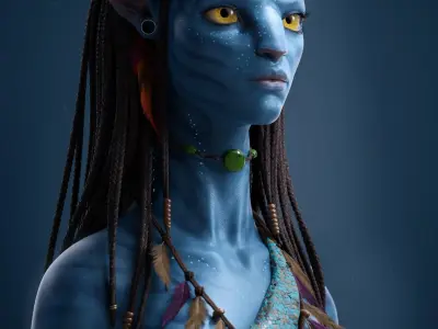 Avatar Character modeling - Blender - Full videos recorded 3D model