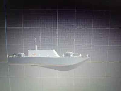 Coast Guard boat  Low-poly 3D model