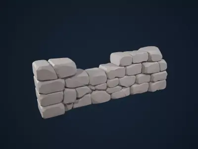 Stylized brick 3D model