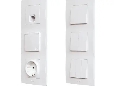 Legrand Etika electrical outlets and switches 3D model